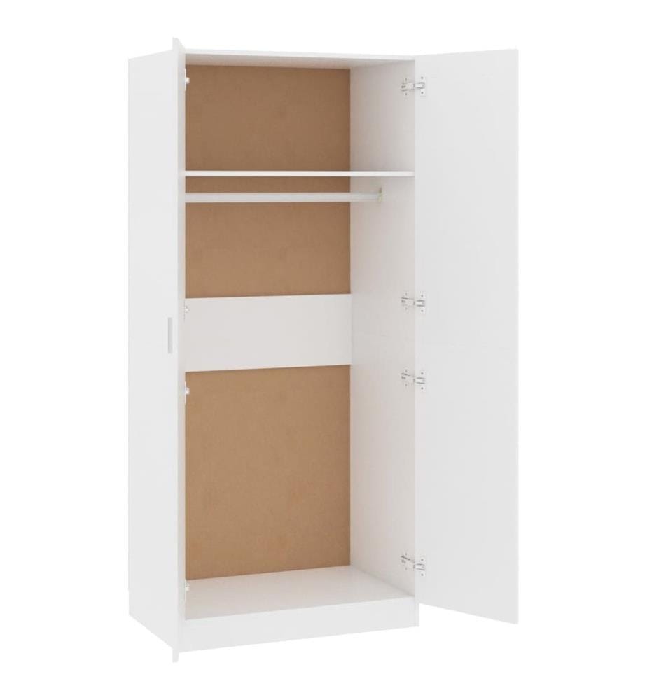 Garde-robe Blanc 80x52x180 cm Aggloméré