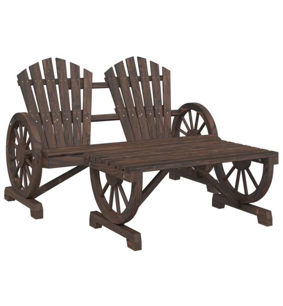 4-tlg. Garten-Lounge-Set Massivholz Tanne