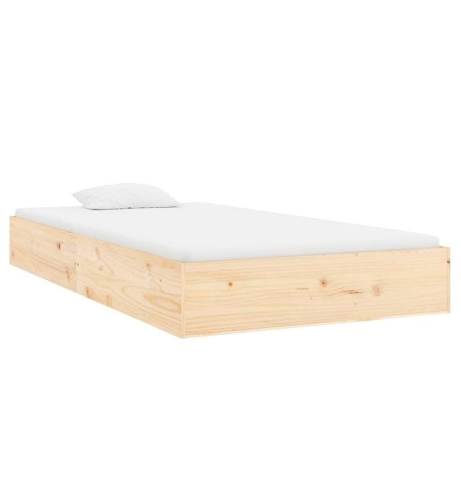 Cadre de lit Bois massif 90x200 cm