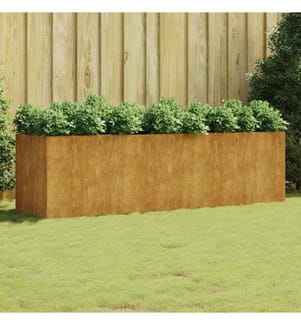 Lit surélevé de jardin 280x80x80 cm acier corten