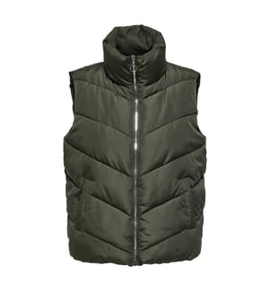 Ärmellose Daunenjacke Regular Fit - Wald-Nacht-Silber-Reissverschluss