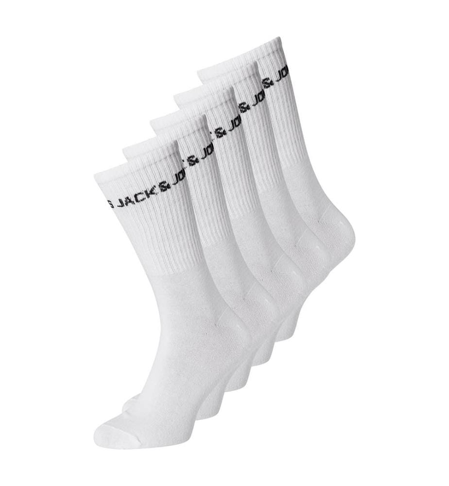 5er-Pack Socken - Weiss & Mittelhoch