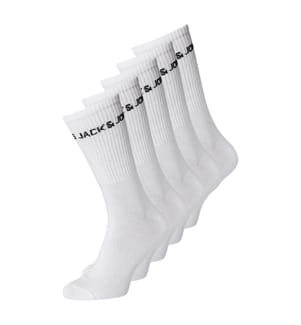 5er-Pack Socken - Weiss & Mittelhoch