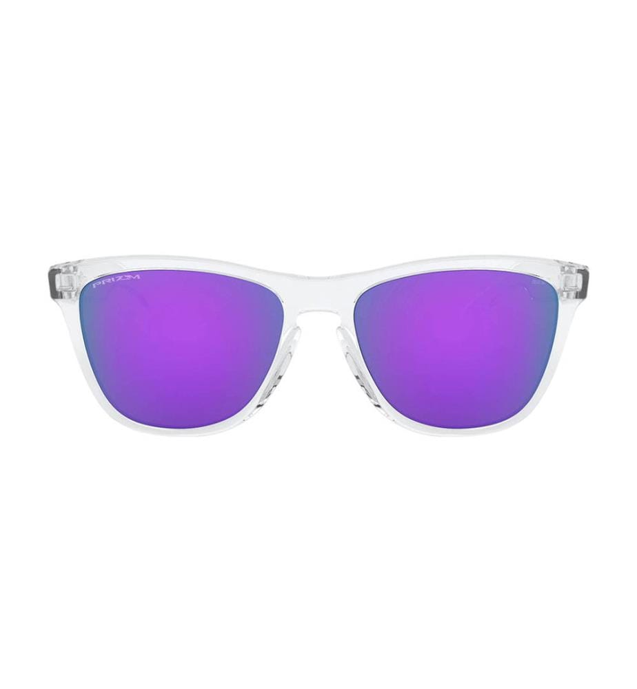 Frogskins Sonnenbrille - Prizm Violett Gläser - Transparentes Gestell