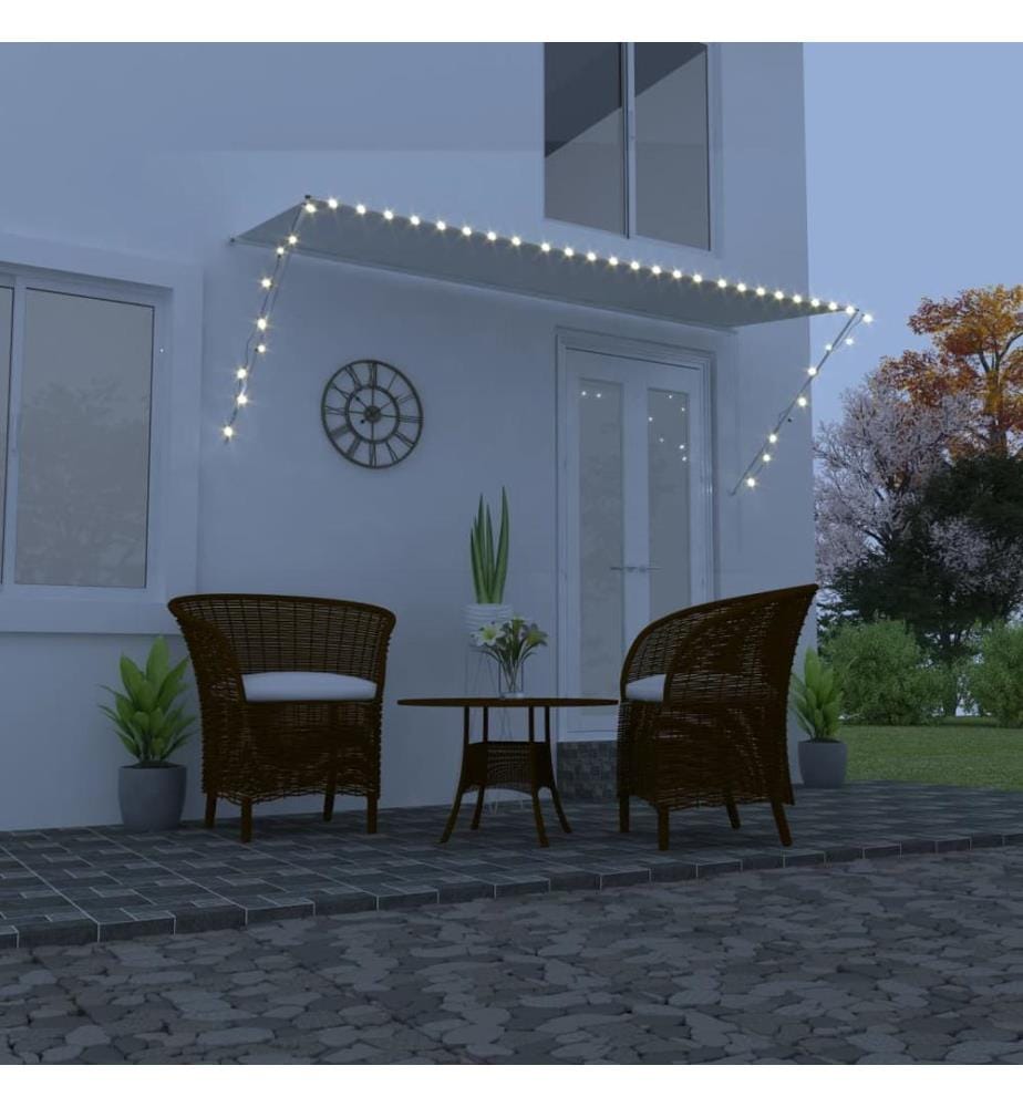 Einziehbare Markise mit LED 300×150 cm Creme