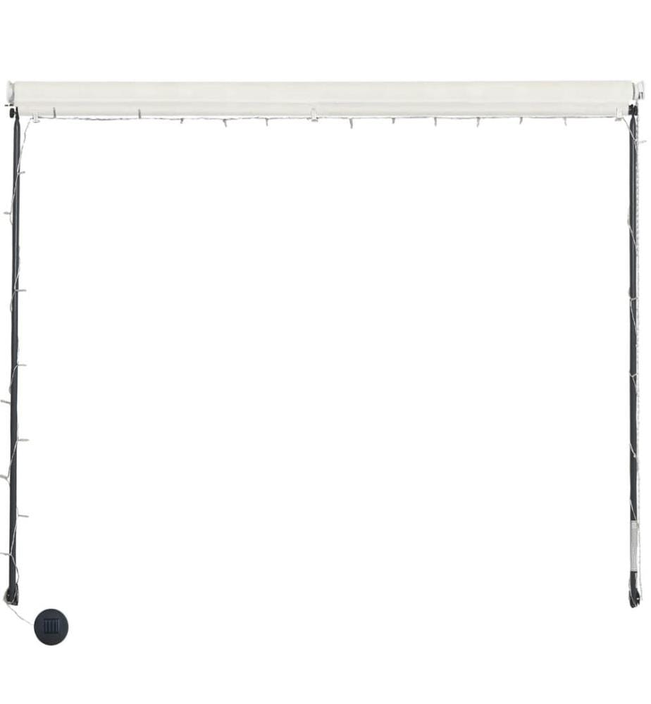 Einziehbare Markise mit LED 300×150 cm Creme