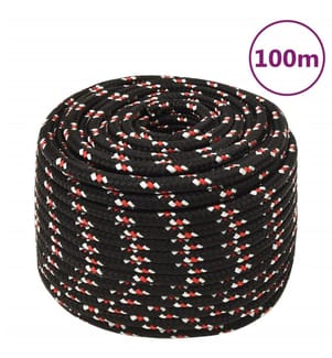 Bootsseil Schwarz 12 mm 100 m Polypropylen