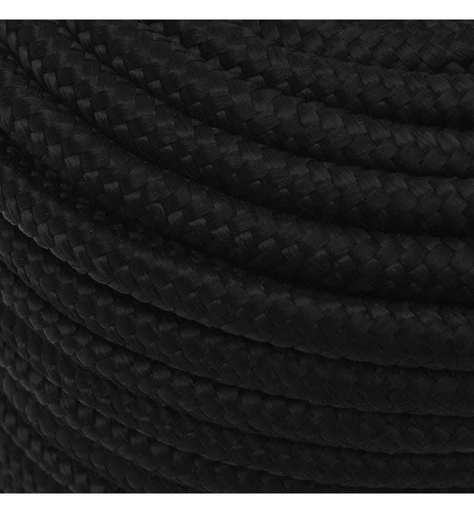 Arbeitsseil Schwarz 12 mm 100 m Polyester