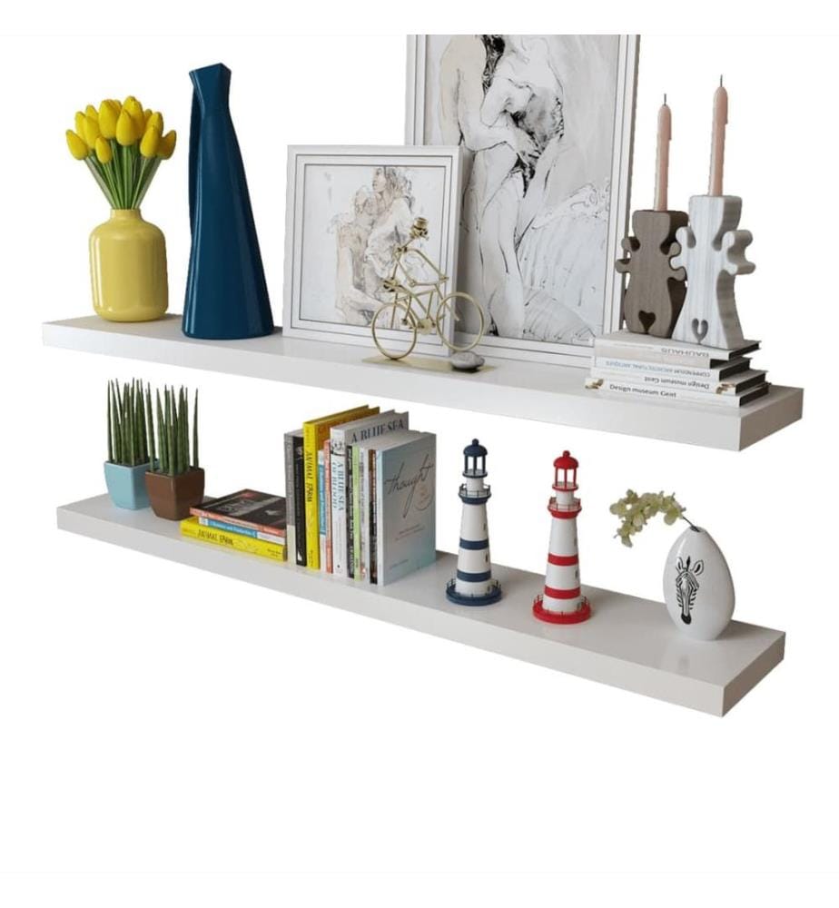Wandregale 2 Stk. MDF Weiss