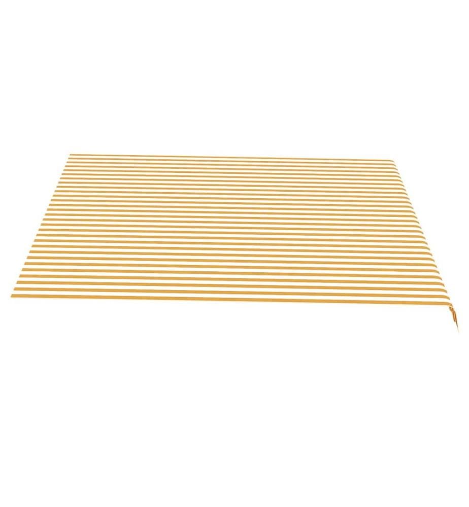 Markisenbespannung Gelb und Weiss 4x3,5 m