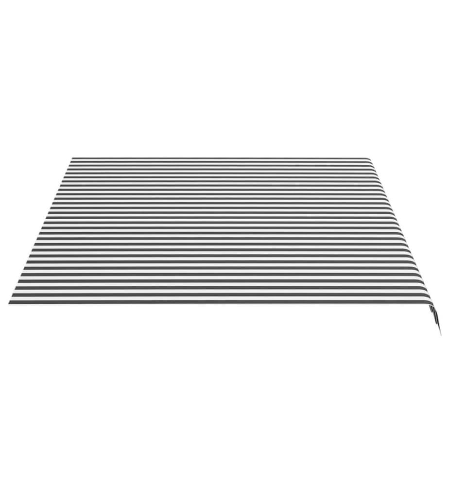 Markisenbespannung Anthrazit und Weiss 4x3 m