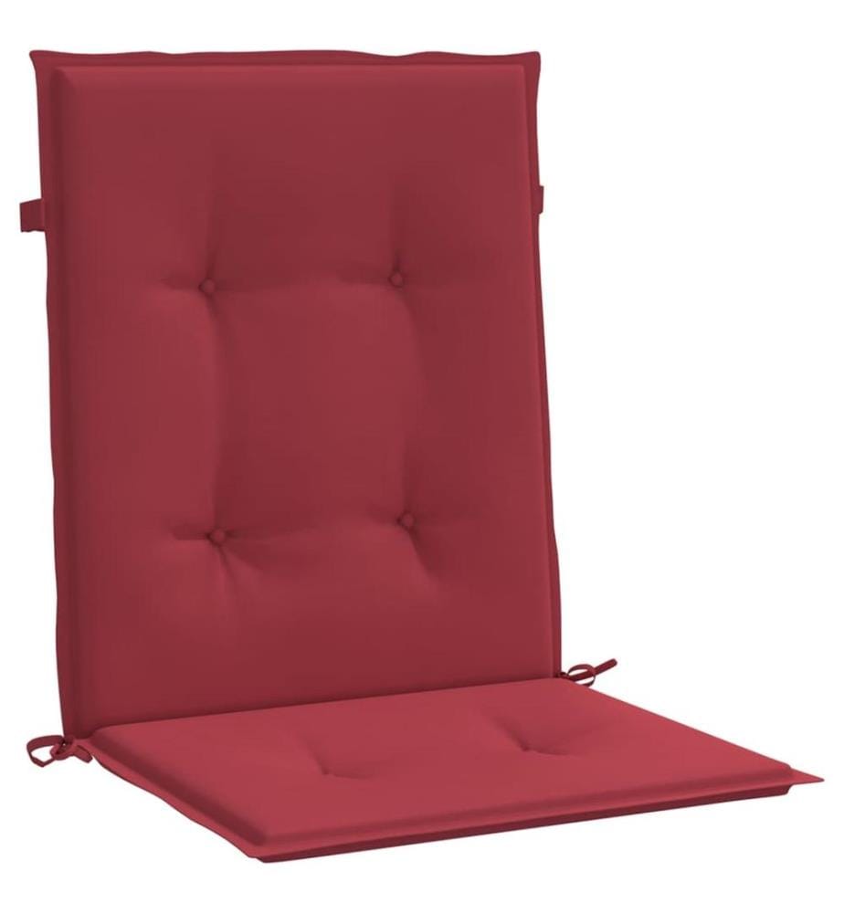 Coussins de chaise de jardin à dossier bas lot de 6