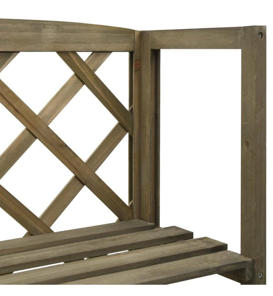 Spalier mit Ablagen Grau 55x30x140 cm Massivholz Tanne