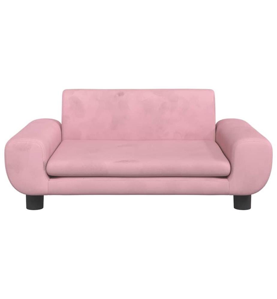 Kindersofa Rosa 70x45x33 cm Samt