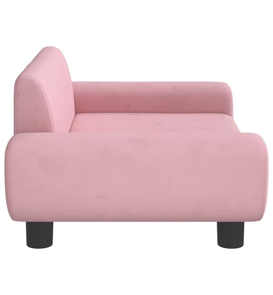 Kindersofa Rosa 70x45x33 cm Samt