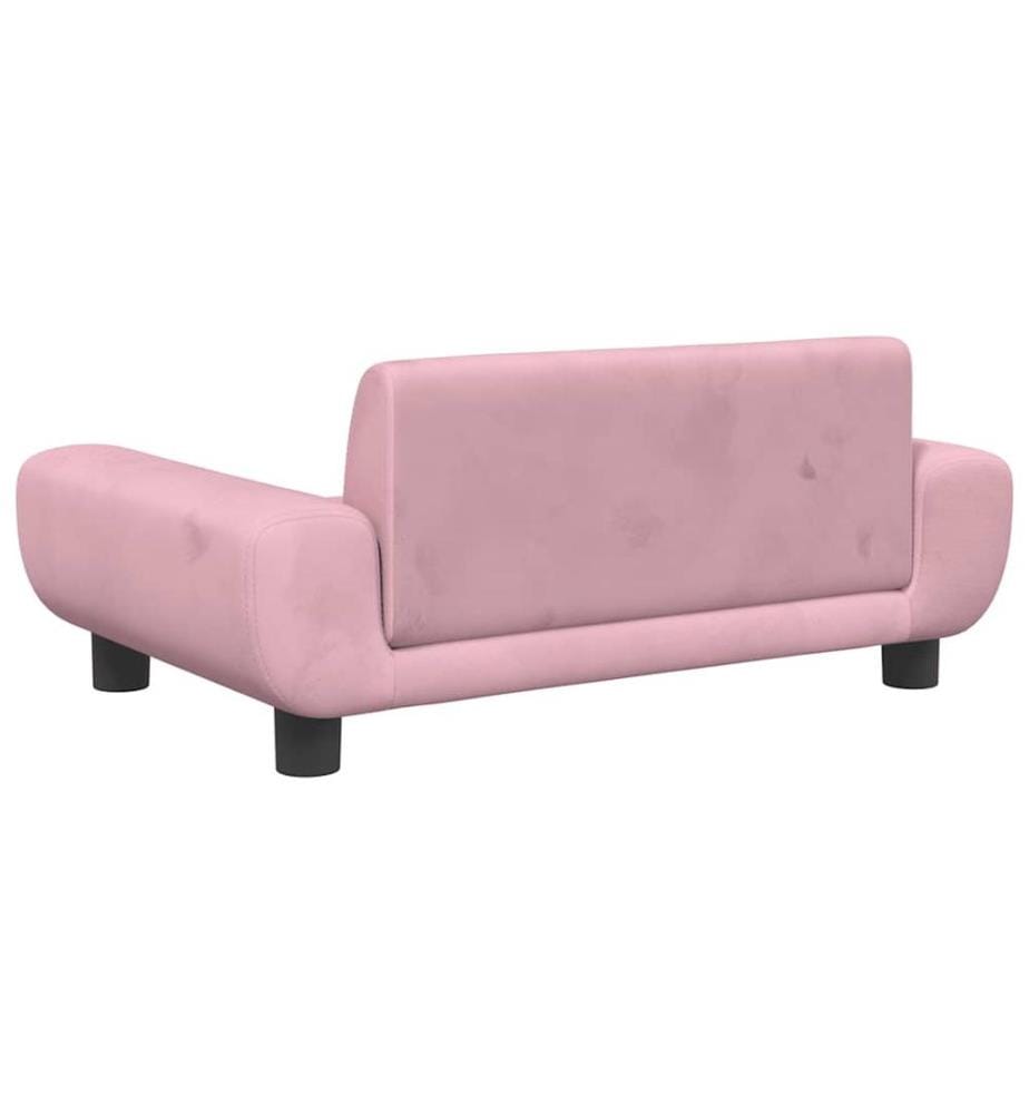 Kindersofa Rosa 70x45x33 cm Samt