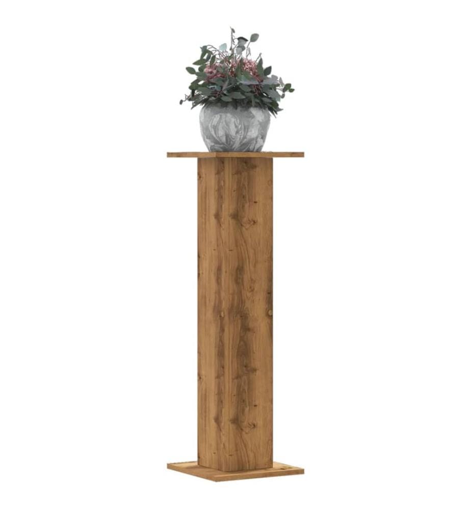 Pflanzenständer 2 Stk. Artisan-Eiche 30x30x95 cm Holzwerkstoff