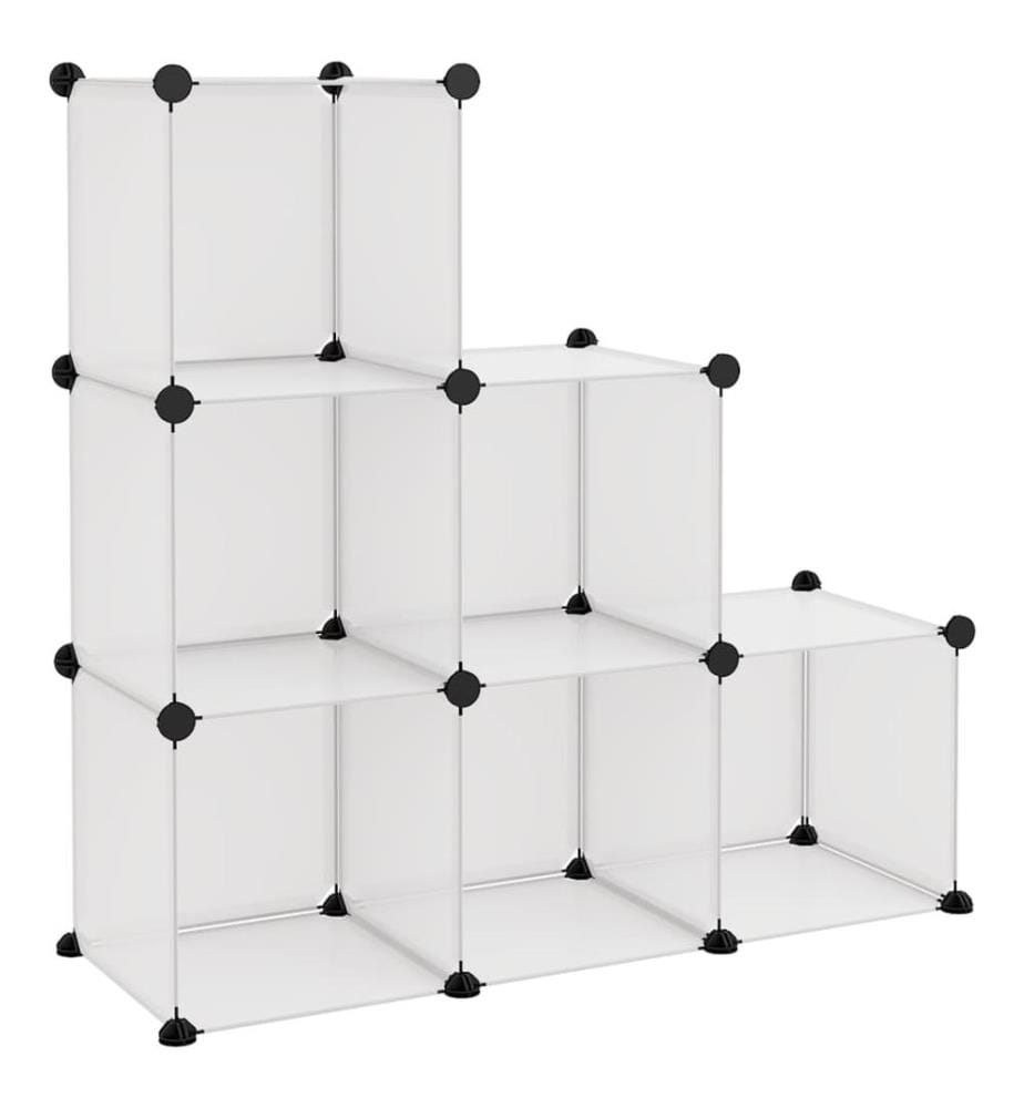 Regalsystem mit 6 Würfeln Transparent PP