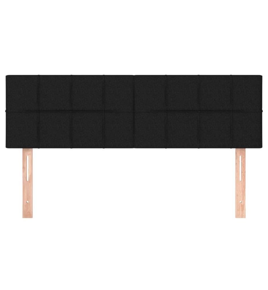 Kopfteile 2 Stk. Schwarz 72x5x78/88 cm Stoff