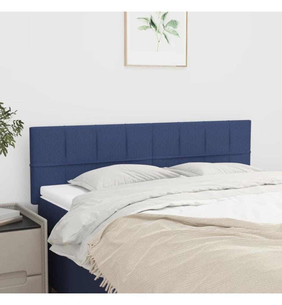 Kopfteile 2 Stk. Blau 72x5x78/88 cm Stoff