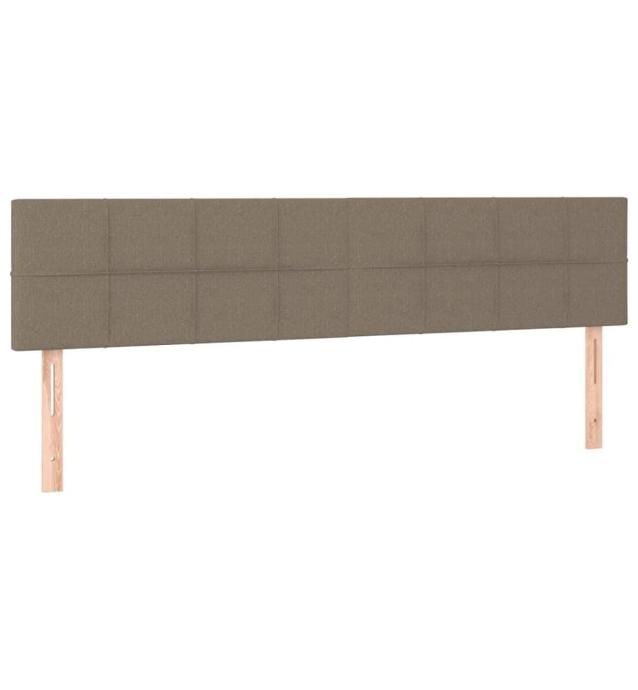 Kopfteile 2 Stk. Taupe 80x5x78/88 cm Stoff