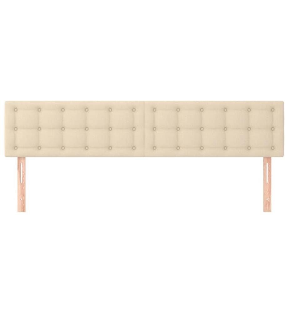Kopfteile 2 Stk. Creme 80x5x78/88 cm Stoff