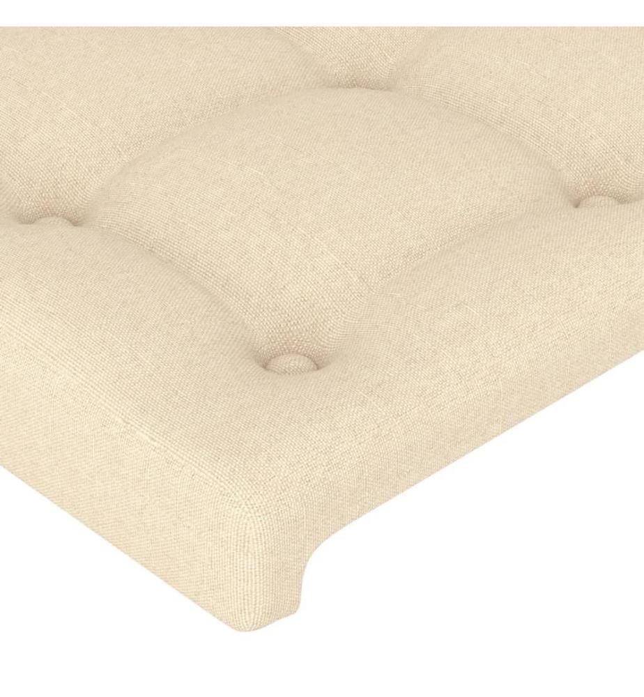 Kopfteile 2 Stk. Creme 80x5x78/88 cm Stoff