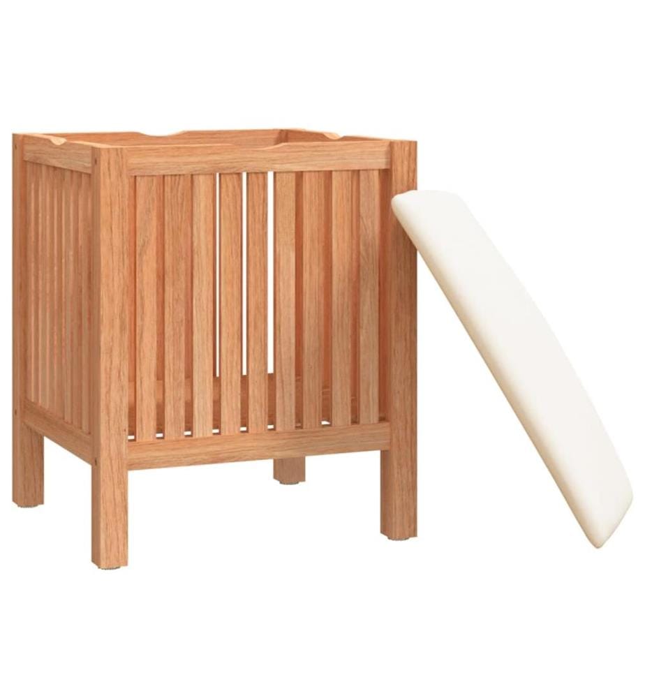 Badhocker 40,5x40x52 cm Massivholz Nussbaum