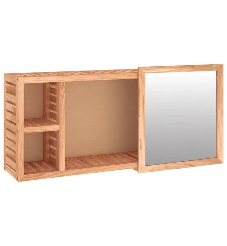Armoire à miroir 80x17x34 cm Bois massif de noyer