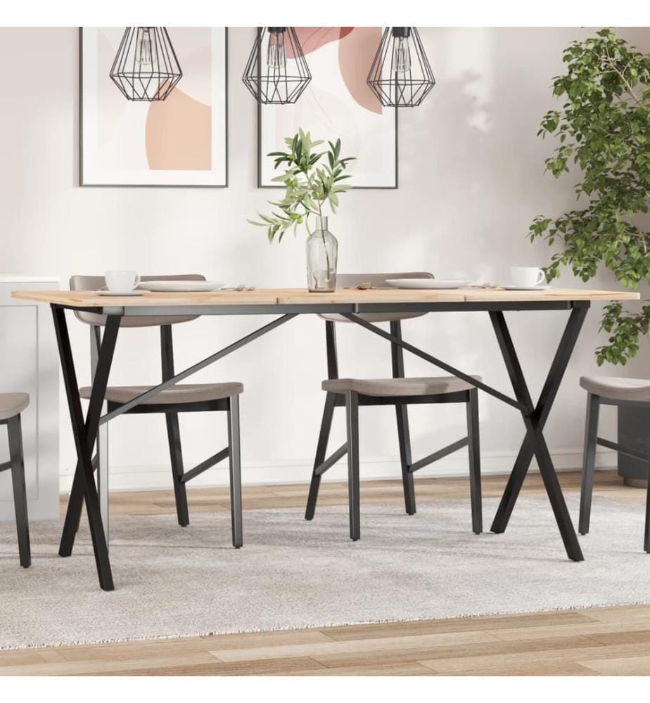 Esstisch-Gestell in X-Form 140x60x73 cm Stahl
