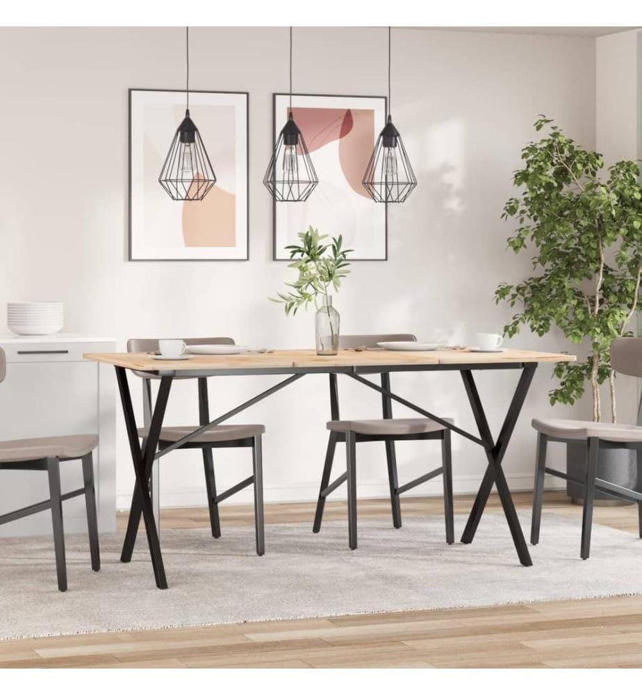 Esstisch-Gestell in X-Form 140x60x73 cm Stahl