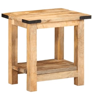 Table d'appoint 40x30x40 cm bois massif de manguier brut