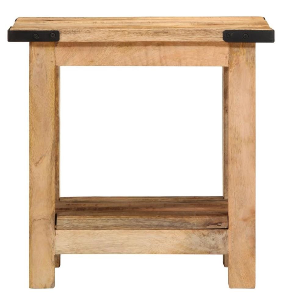 Table d'appoint 40x30x40 cm bois massif de manguier brut