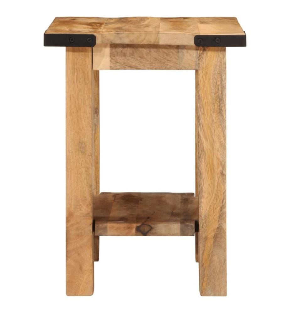 Table d'appoint 40x30x40 cm bois massif de manguier brut
