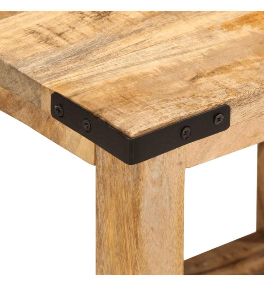 Table d'appoint 40x30x40 cm bois massif de manguier brut