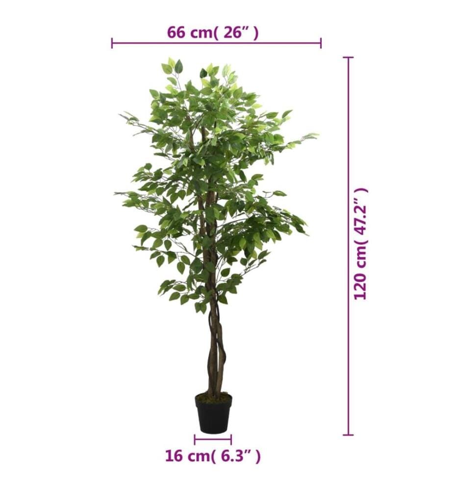 Ficusbaum Künstlich 630 Blätter 120 cm Grün