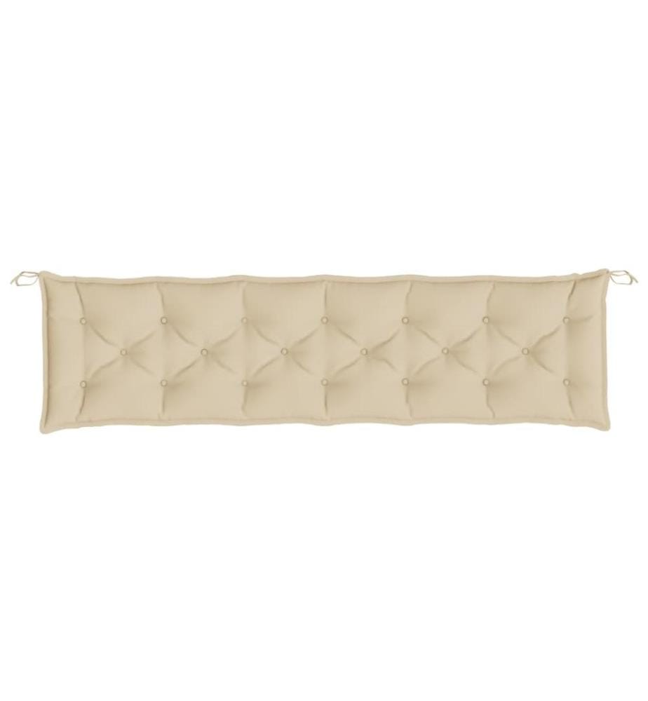 Gartenbank-Auflagen 2 Stk. Beige 200x50x7 cm Oxford-Gewebe