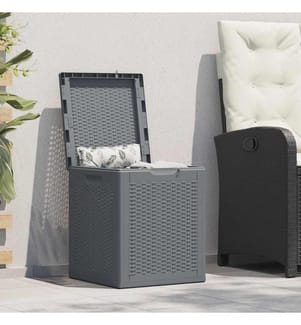 Gartenbox Grau PP Rattan 90 L
