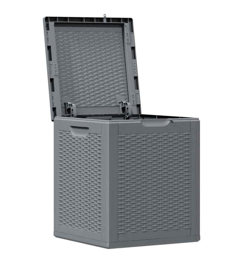 Gartenbox Grau PP Rattan 90 L