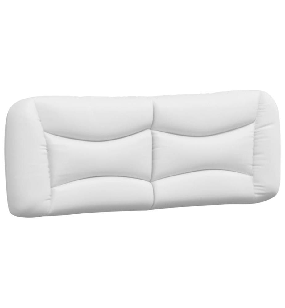 Coussin de tête de lit blanc 120 cm similicuir