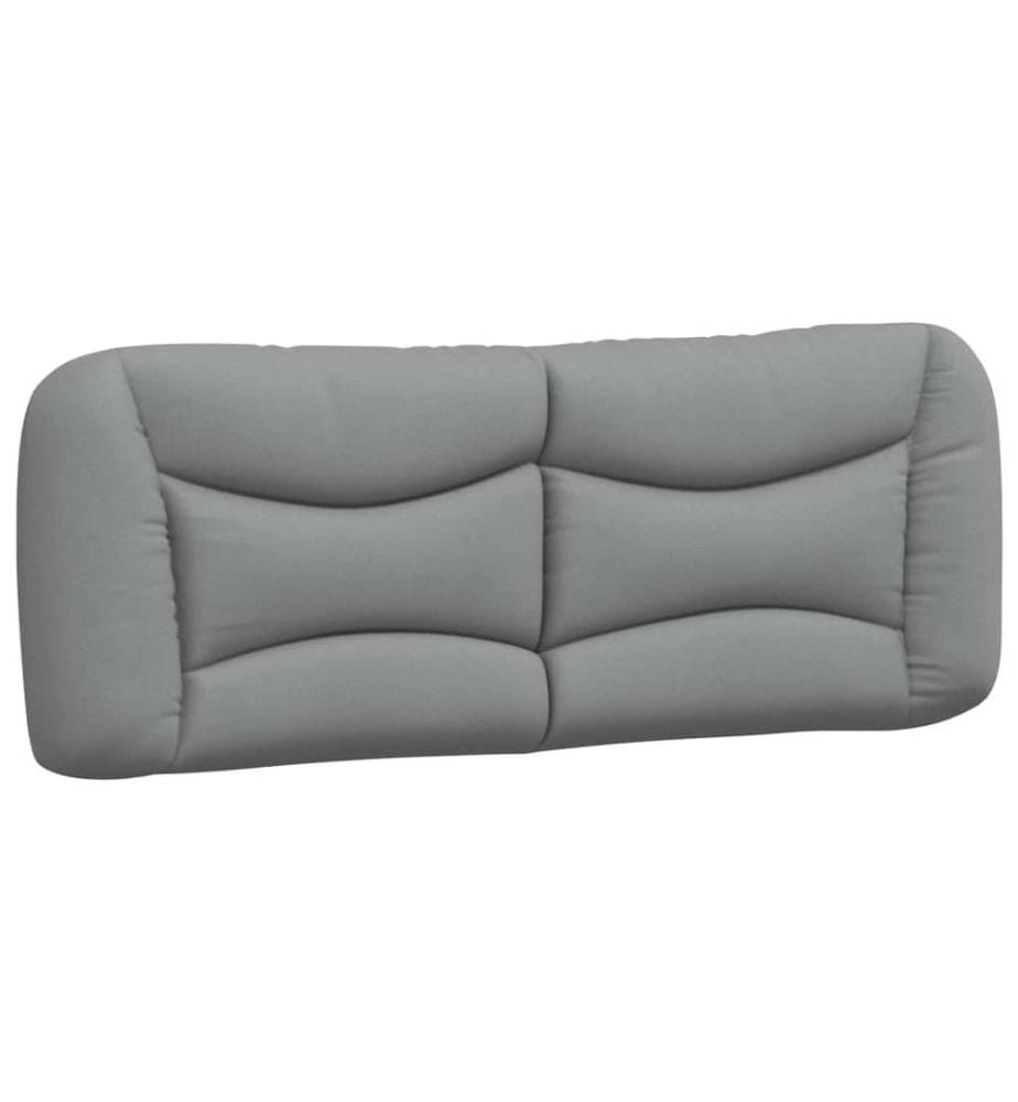 Coussin de tête de lit gris clair 140 cm tissu