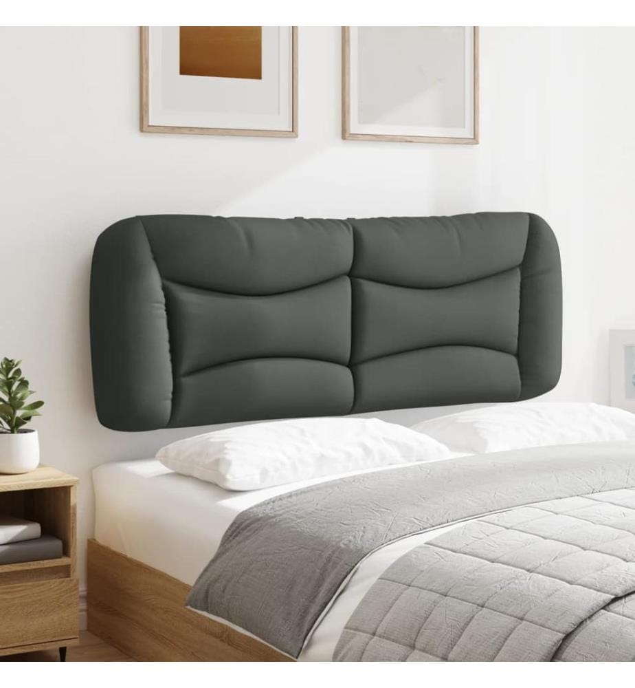 Kopfteil-Kissen "Hvar" Dunkelgrau 140 cm Stoff