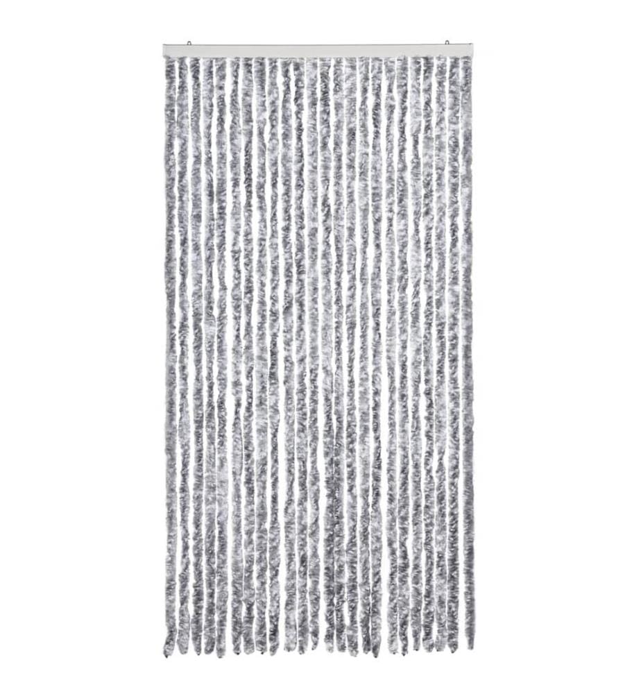 Fliegenvorhang Weiss und Grau 100x200 cm Chenille