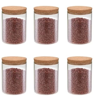 Vorratsgläser mit Korkdeckel 6 Stk. 650 ml