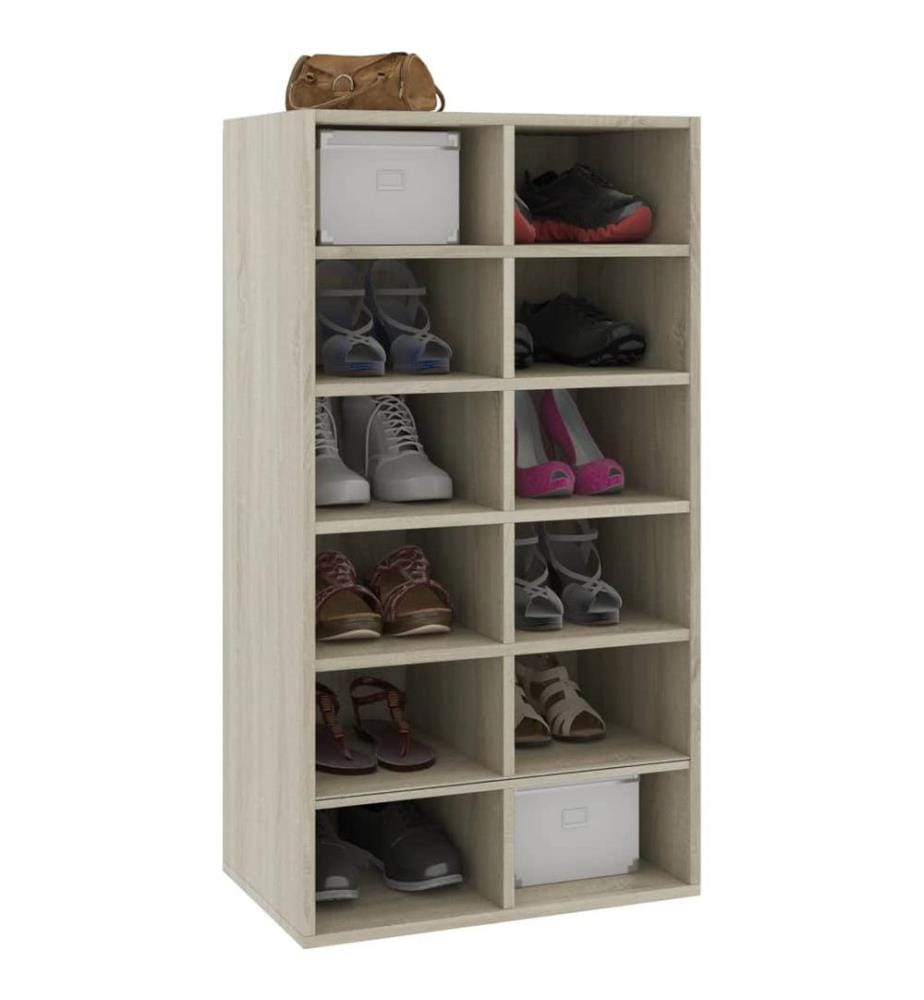 Schuhregal Sonoma-Eiche 54x34x100,5 cm Holzwerkstoff