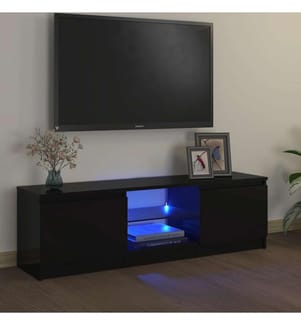 TV-Schrank mit LED-Leuchten Schwarz 120x30x36 cm