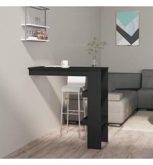 Wand-Bartisch Schwarz 102x45x103,5 cm Holzwerkstoff