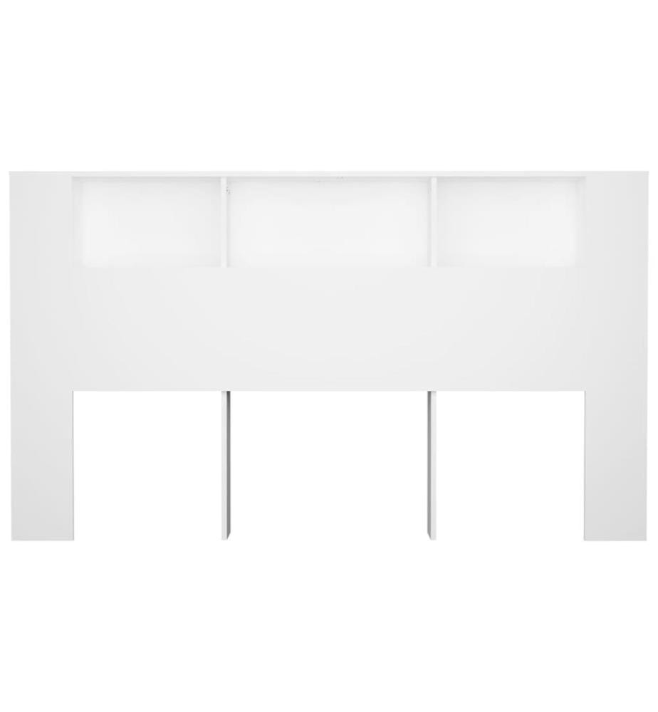 Armoire de tête de lit Blanc 180x18,5x104,5 cm