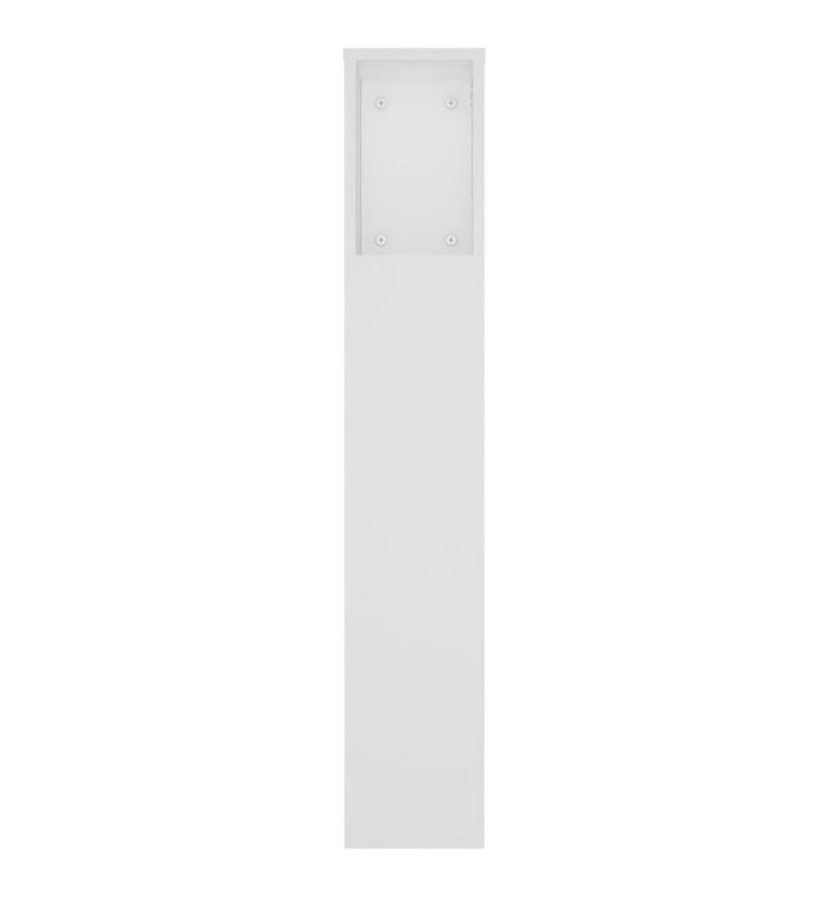 Armoire de tête de lit Blanc 180x18,5x104,5 cm