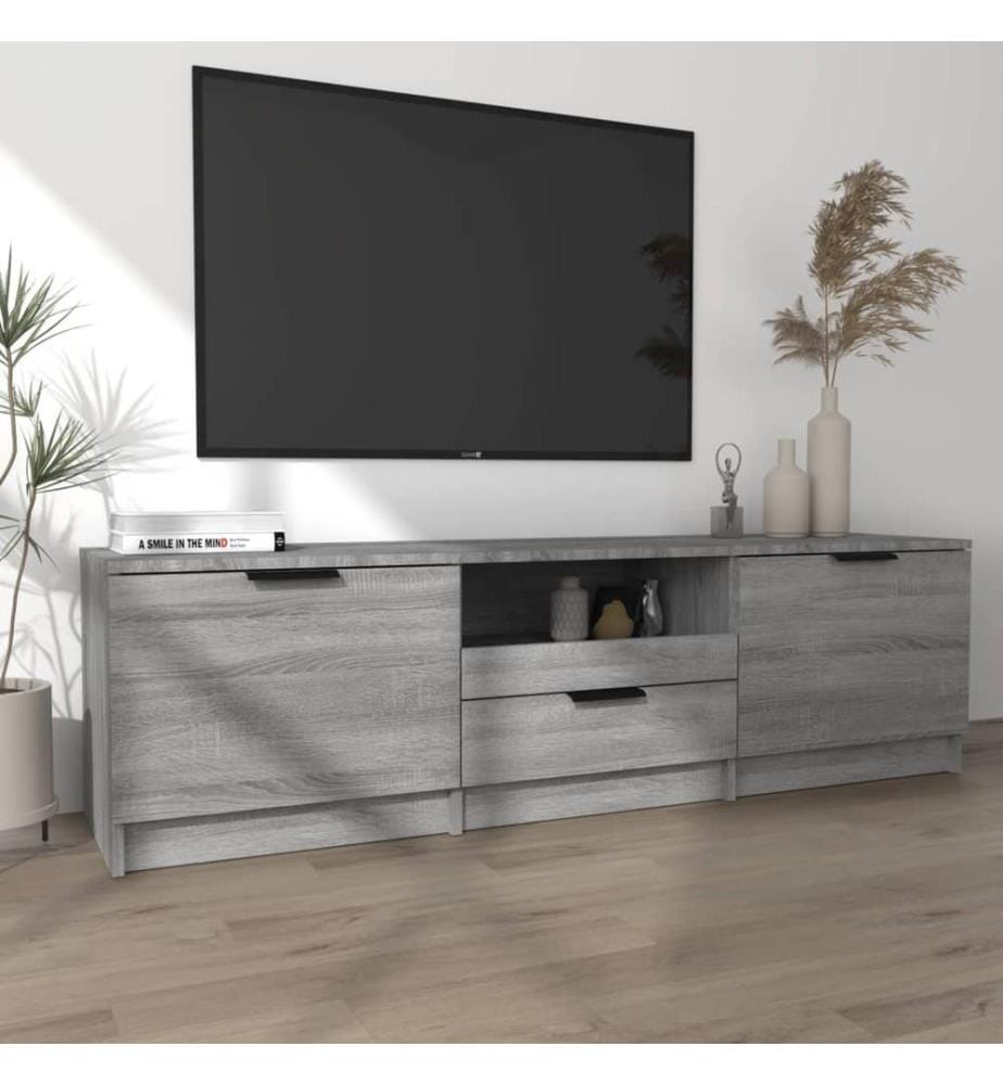 TV-Schrank Grau Sonoma 140x35x40 cm Holzwerkstoff